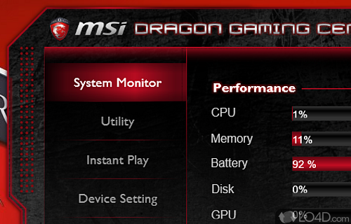 Screenshot of Dragon Gaming Center - 1 Click Gaming Mode optimizes all you need for smooth gaming