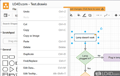 Its functionality - Screenshot of draw.io Desktop