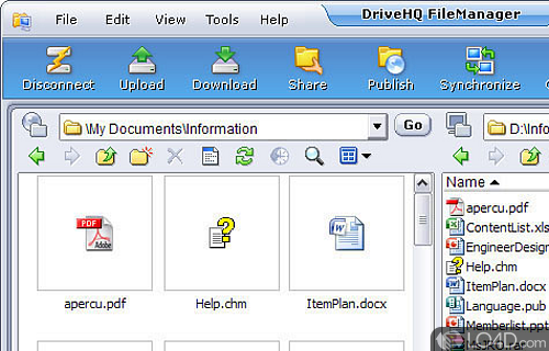 DriveHQ FileManager Screenshot