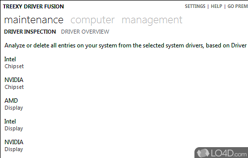 Screenshot of Driver Fusion - User interface