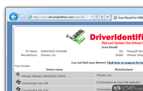 Driver Identifier Screenshot