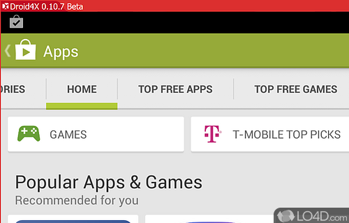 Emulate an Android environment and run mobile games and apps on PC - Screenshot of Droid4X