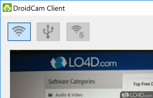Transform Android-based phone into a wireless webcam, so that use it in video conferences - Screenshot of DroidCam