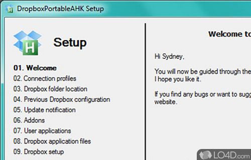 Software app to make Dropbox and take it anywhere you go - Screenshot of DropboxPortableAHK