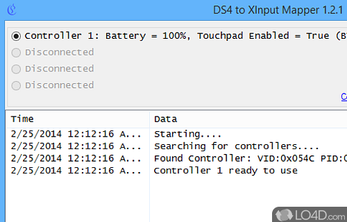 Screenshot of DS4-Tool - Use PS4 controller on computer