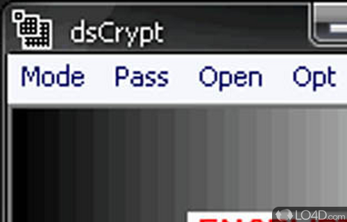 Screenshot of dsCrypt - Enhanced security AES file encryption software with interface