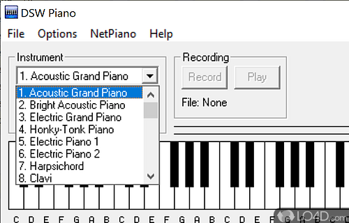 DSW Piano screenshot