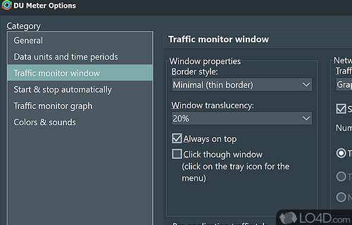 Internet usage monitor for your desktop computer - Screenshot of DU Meter