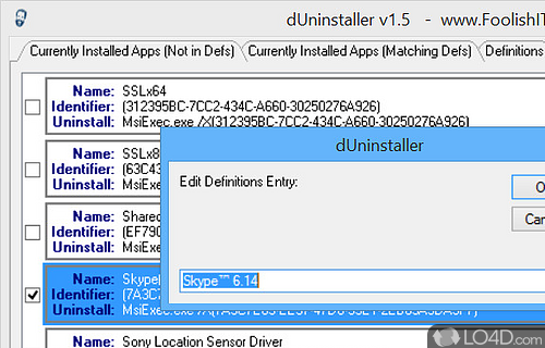 dUninstaller Screenshot