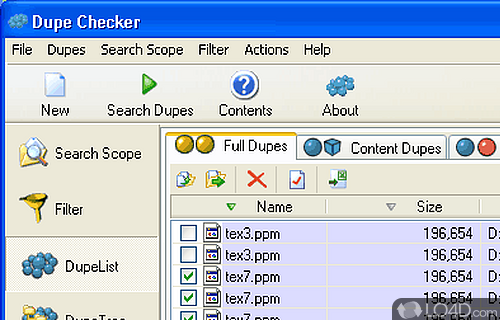 Screenshot of Dupe Checker PRO - User interface