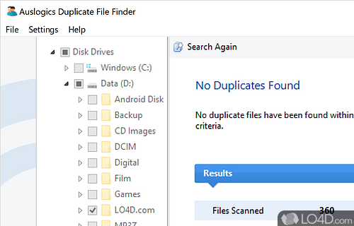 Auslogics Duplicate File Finder screenshot