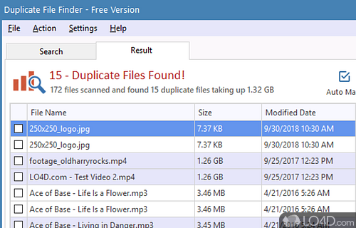 Find duplicates for any file type - Screenshot of Duplicate Finder