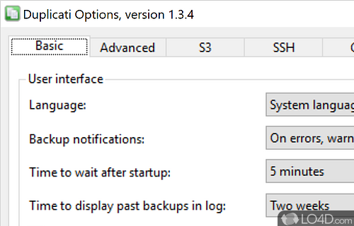 Speedy and customizable installer - Screenshot of Duplicati