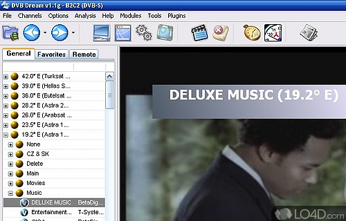 Screenshot of DVB Dream - Complex setup and well-organized layout