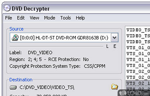 DVD Decrypter Screenshot