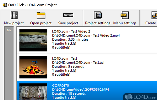 Aims to be a tool to convert various PC video formats to a DVD that can be played on pretty much any standalone DVD player - Screenshot of DVD Flick