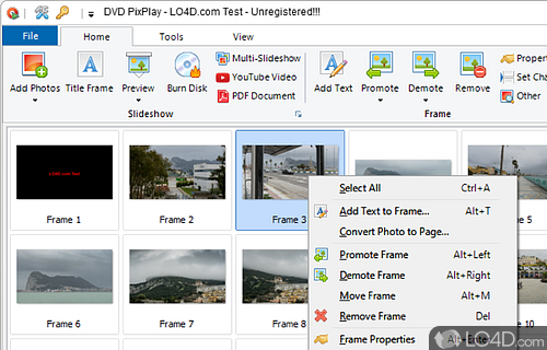 Create image slideshow disks for playback in your DVD player - Screenshot of DVD PixPlay