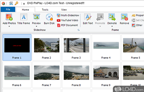 Create high-quality slideshows using own photos, videos - Screenshot of DVD PixPlay