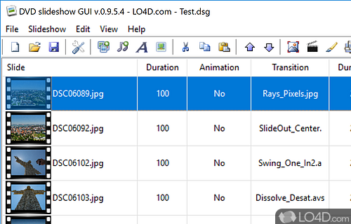 DVD slideshow GUI Screenshot