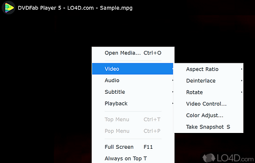 DVDFab Player Screenshot