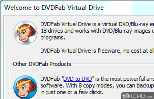Screenshot of DVDFab Virtual Drive - Virtual DVD / Blu-ray emulator