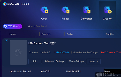 Backup discs, be they DVDs or Blu-ray discs, convert videos in batch mode without compromising on quality, create and rip DVDs - Screenshot of DVDFab Suite