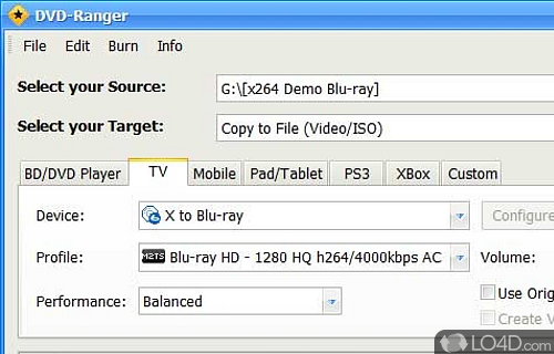 Screenshot of DVD-Ranger - User interface