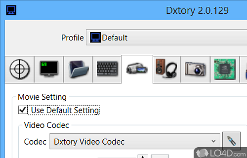 A Solid Movie Capture Program for OpenGL and DirectX Video Data - Screenshot of Dxtory