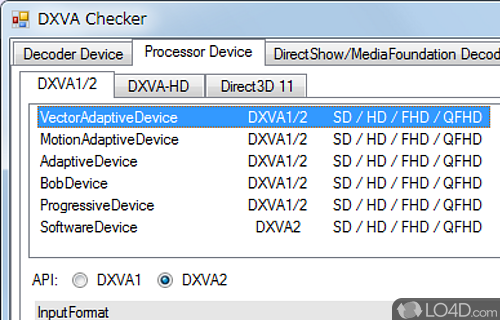 DXVA Checker Screenshot