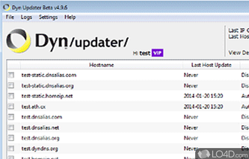 Screenshot of Dyn Updater - Software solution that checks network's IP address