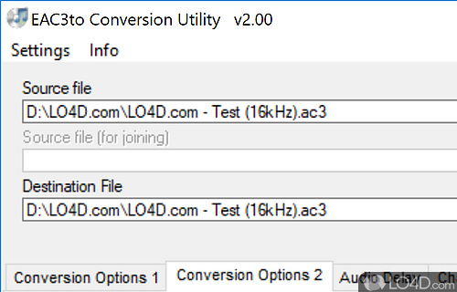 Command-line support and GUI - Screenshot of eac3to