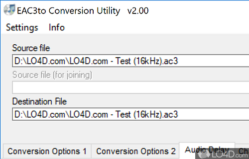 Simple-to-apply command-line parameters - Screenshot of eac3to