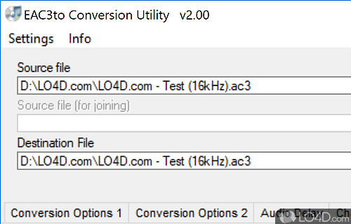 Cobert audio and cut parts from file - Screenshot of eac3to