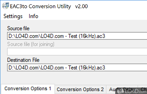 CLI program that helps you convert files (e - Screenshot of eac3to