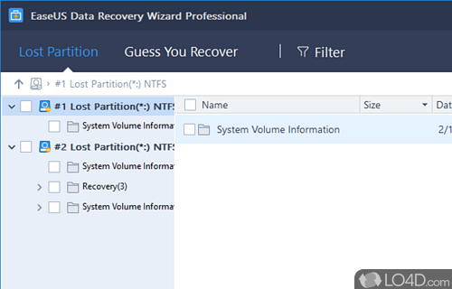 Tips during the installation process - Screenshot of EASEUS Data Recovery Wizard Free