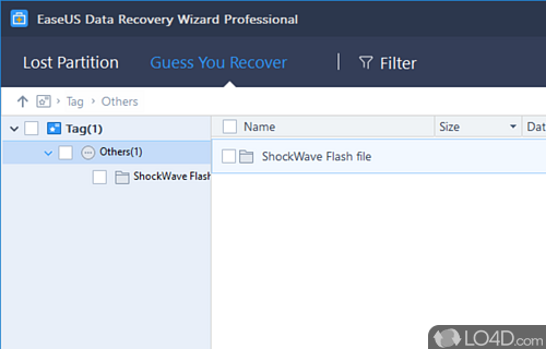 Deep Scan mode and performance - Screenshot of EASEUS Data Recovery Wizard Free