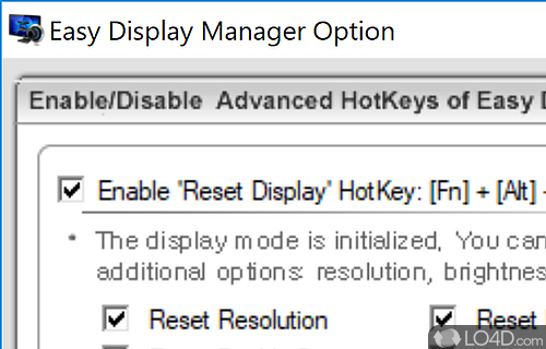 Screenshot of Easy Display Manager - Have all display settings you need to adjust at the fingertips for extra comfort