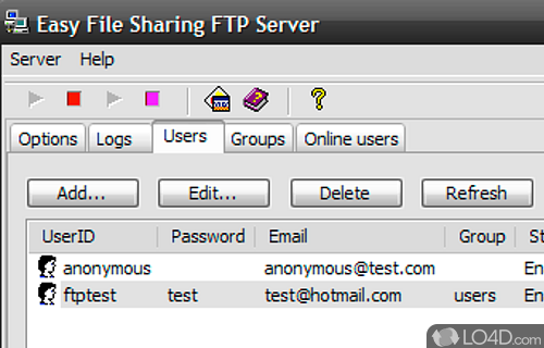 Easy File Sharing FTP Server Screenshot
