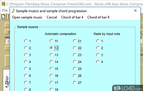 Change tempo and volume, and record your voice - Screenshot of Easy Music Composer Free