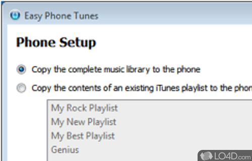 Easy Phone Tunes PC Client Screenshot