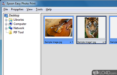 Screenshot of Easy Photo Print - User interface