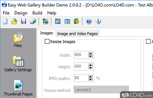 Easy Web Gallery Builder screenshot