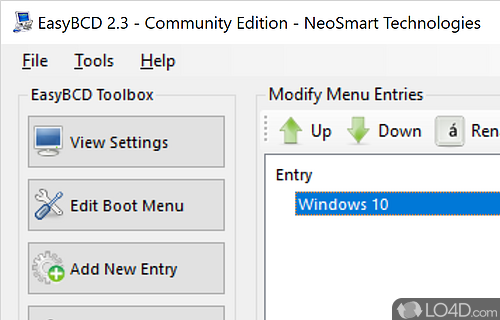 EasyBCD Community Edition Screenshot