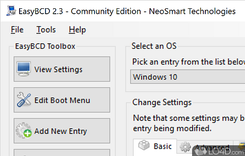 An overall powerful bootloader/modification tool - Screenshot of EasyBCD Community Edition