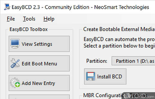 EasyBCD Community Edition screenshot