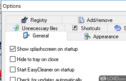 Removes unnecessary entries - Screenshot of EasyCleaner