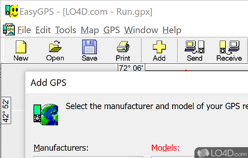 Create custom GPS routes - Screenshot of EasyGPS