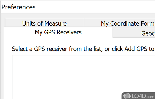 User interface - Screenshot of EasyGPS