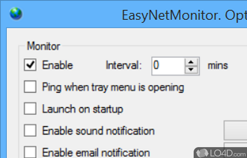 User interface - Screenshot of EasyNetMonitor