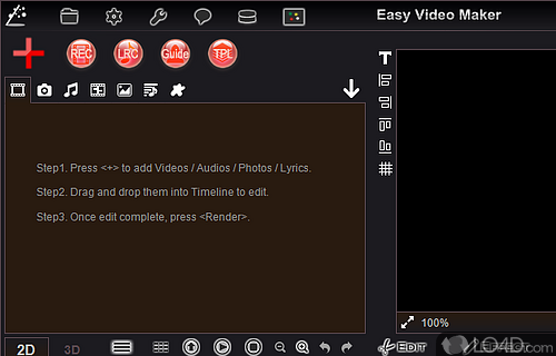 Screenshot of EasyVideoMaker - Free video editing software